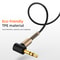 90 Degree Right Angle Audio 3.5mm Jack Aux Male to Female Elbow Extension Cable, Auxiliary Speaker Cable for PC