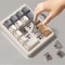 Type C 17-Key Mechanical Number Pad, Wired Numeric Keypad for Gaming, Photoshop, Accounting