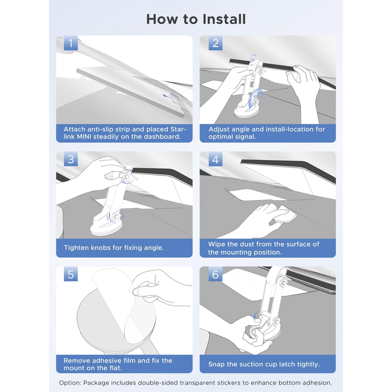 Adjustable Stand Suction Cup Bracket, Mini Car Dashboard Holder, Stable Support