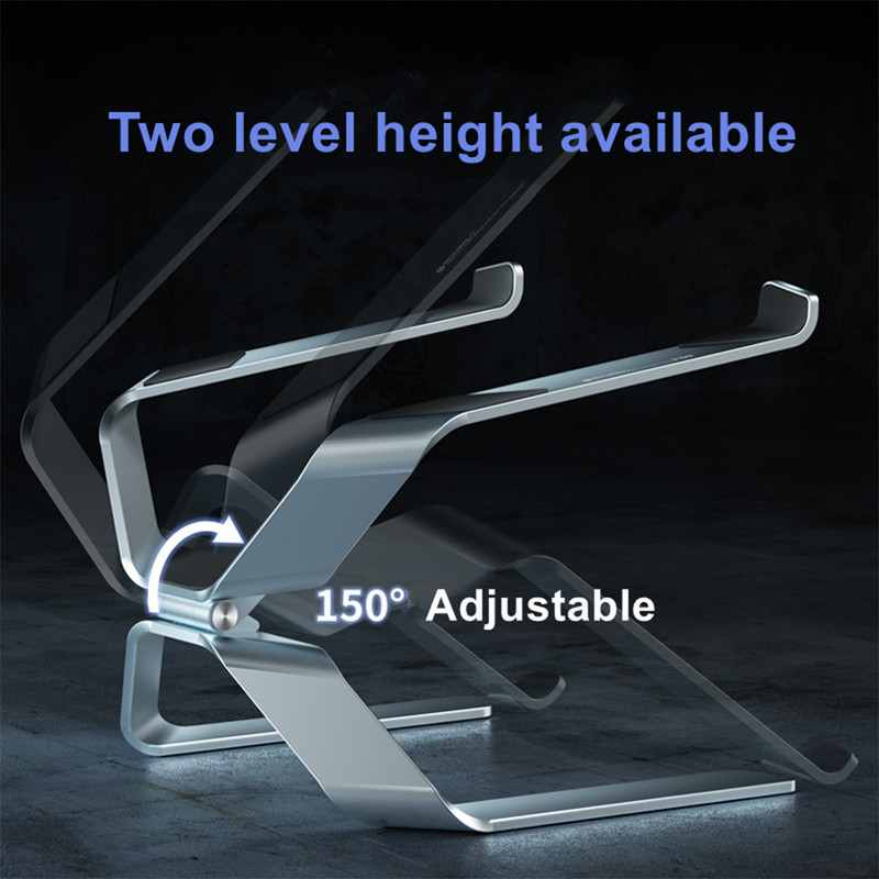 Adjustable Laptop Stand Aluminum, Notebook Tablet Holder, Portable Fold Cooling Bracket Support Up to 17.3 Inch