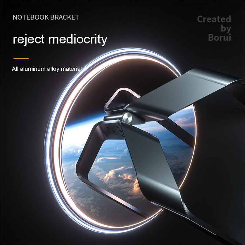 Adjustable Laptop Stand Aluminum, Notebook Tablet Holder, Portable Fold Cooling Bracket Support Up to 17.3 Inch