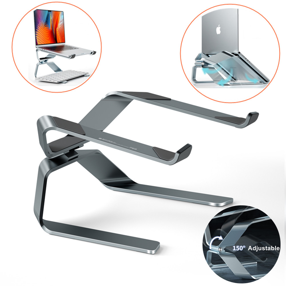 Adjustable Laptop Stand Aluminum, Notebook Tablet Holder, Portable Fold Cooling Bracket Support Up to 17.3 Inch