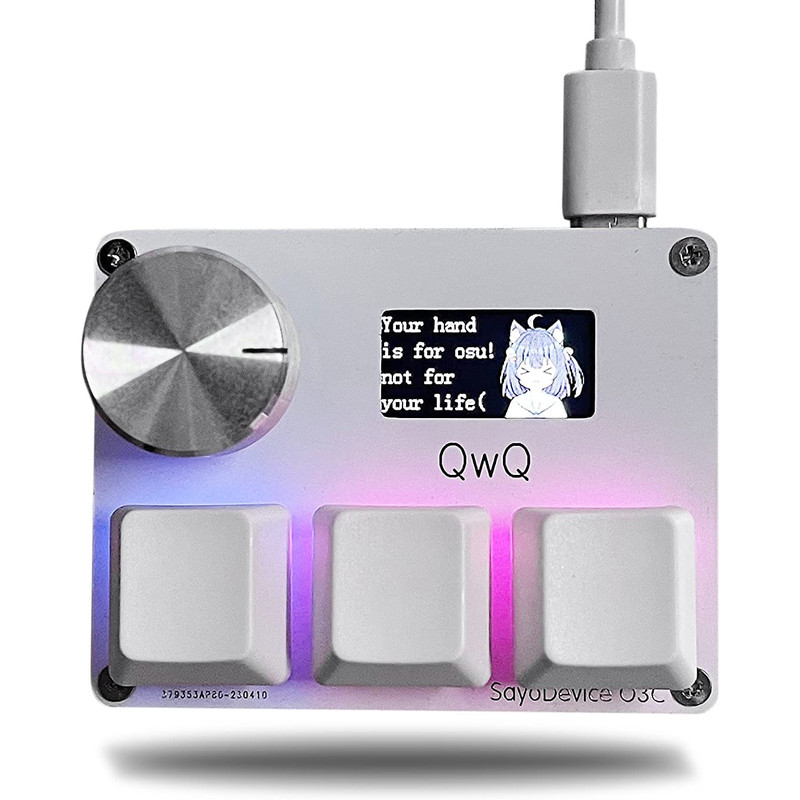 SayoDevice OSU, O3C Rapid Trigger, Magnetic Pink Switches, Hall Switches, Keyboard With Knob, Screen Copy Paste Shortcut