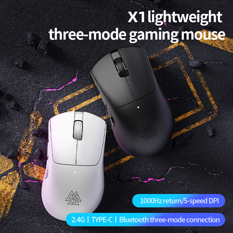 Wireless Gaming Mouse X1, Bluetooth 5.0 Lightweight, 1000Hz Polling Rate, 6400 DPI 6 Level Adjustment