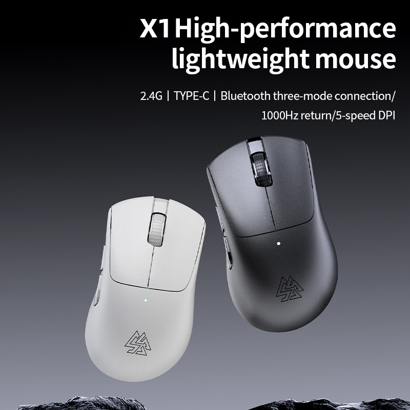 Wireless Gaming Mouse X1, Bluetooth 5.0 Lightweight, 1000Hz Polling Rate, 6400 DPI 6 Level Adjustment