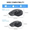Ergonomic 4000 DPI Wireless Mouse, Multi Mode Rechargeable, Bluetooth Mouse Support Up to 4 Devices