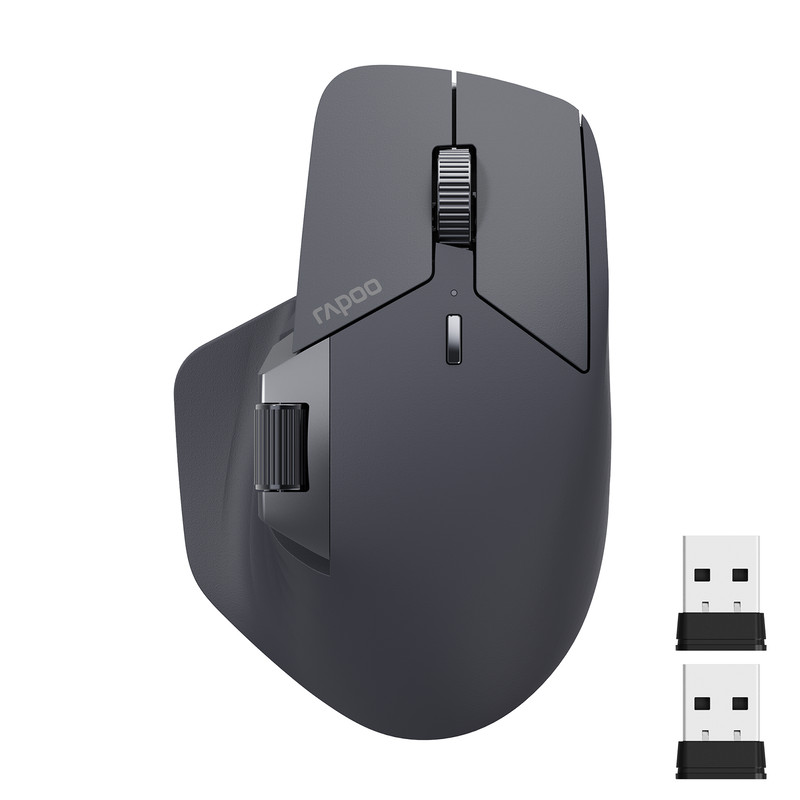 Ergonomic 4000 DPI Wireless Mouse, Multi Mode Rechargeable, Bluetooth Mouse Support Up to 4 Devices