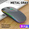Rechargeable RGB Wireless Mouse, Dual Mode Bluetooth & 2.4GHz, Silent Click Ergonomic for PC iPad Laptop Cell Phone TV