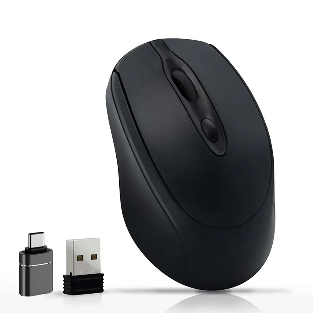 2.4G Bluetooth Compatible Wireless Mouse, Rechargeable Wireless Computer Mouse, USB Silent Gamer Mice for Laptop Macbook