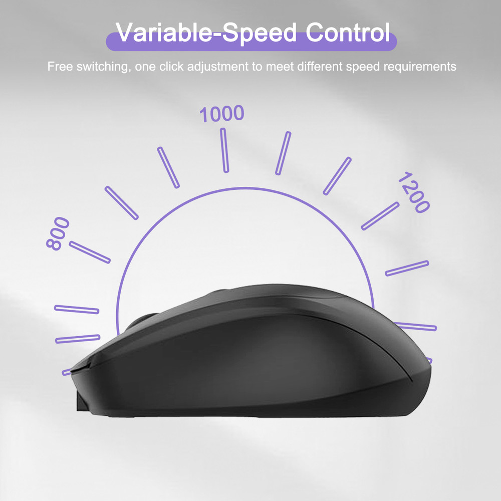 2.4G Bluetooth Compatible Wireless Mouse, Rechargeable Wireless Computer Mouse, USB Silent Gamer Mice for Laptop Macbook