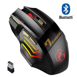 pc gamer mouse computer gaming mouse, rechargeable bluetooth mouse wireless, ergonomic mause 5500 dpi mice for laptop
