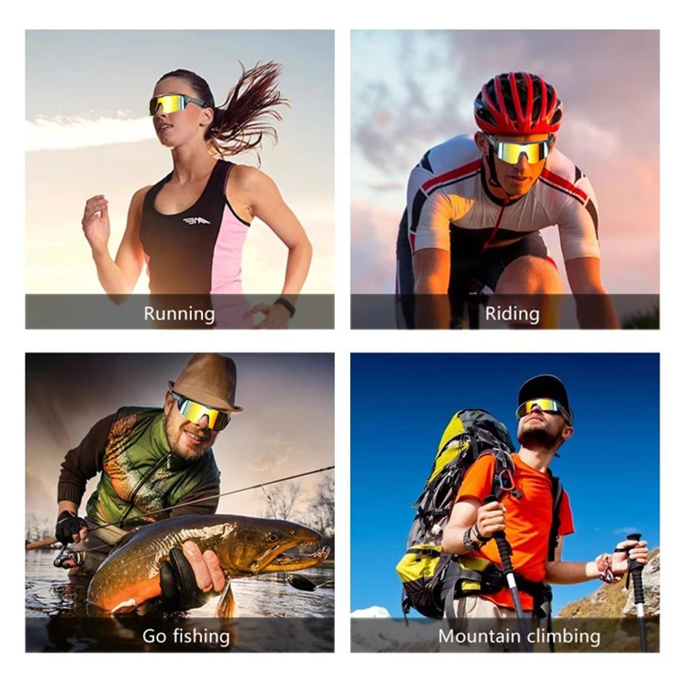 Bluetooth Smart Glasses for Cycling, Remote Audio Call Headset Sunglasses, Sports Music Earbuds Headphones