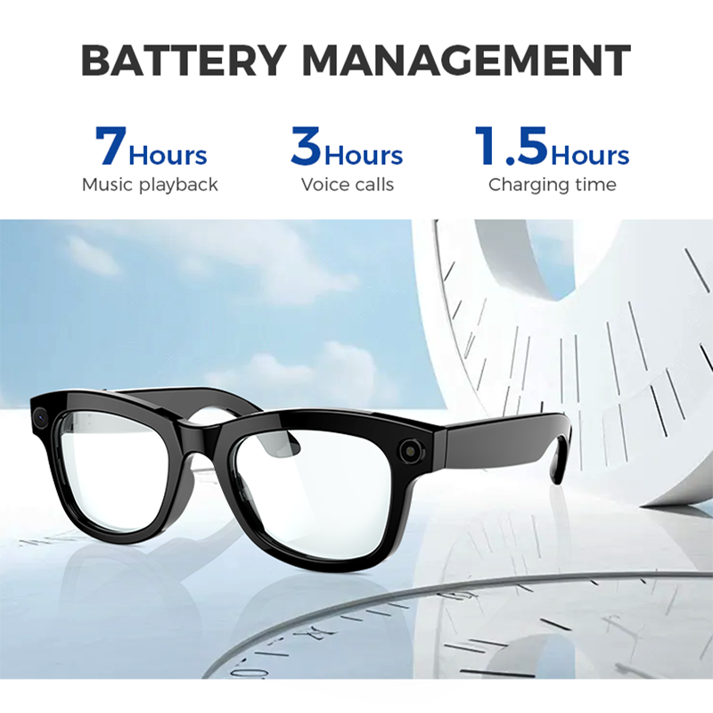 Video Recording Camera Smart Glasses, Bluetooth Call AI Translation Lens, VR Headset Sunglasses for Men & Women