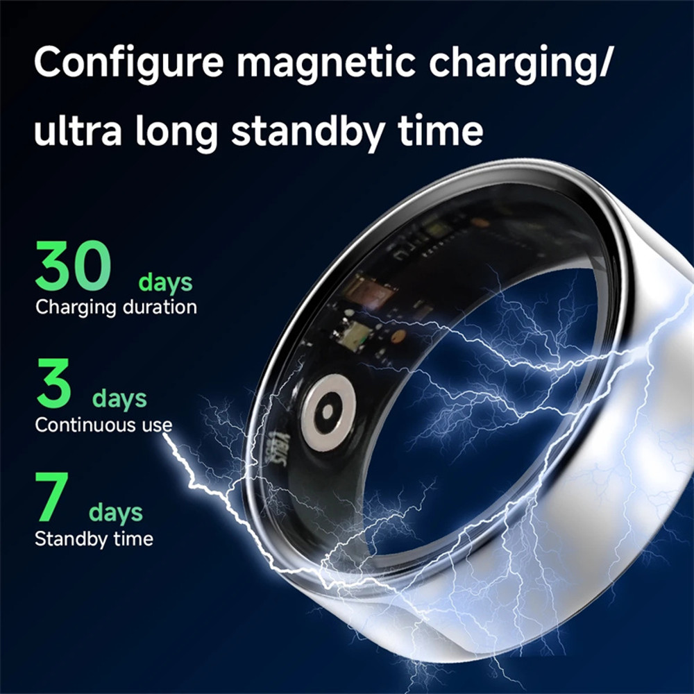 Smart Ring for Man Woman, Sleep Health Fitness, Blood Pressure Monitor, Xiaomi Apple, Low Consumption