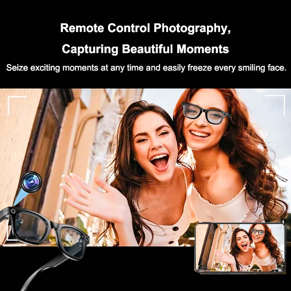 Smart Glasses 4K HD BT WIFI Camera Simultaneous Interpretation Object Recognition Voice Assistant C 2
