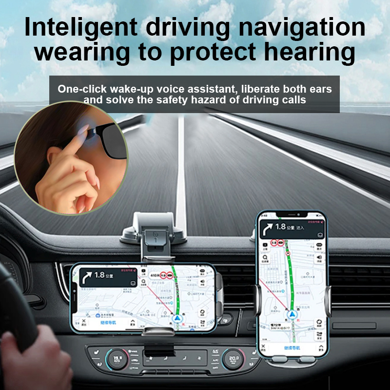 Fashion AI Smart Sunglasses, Bluetooth Call Playing Music Glasses Men Women, Voice Assistant & Camera Control