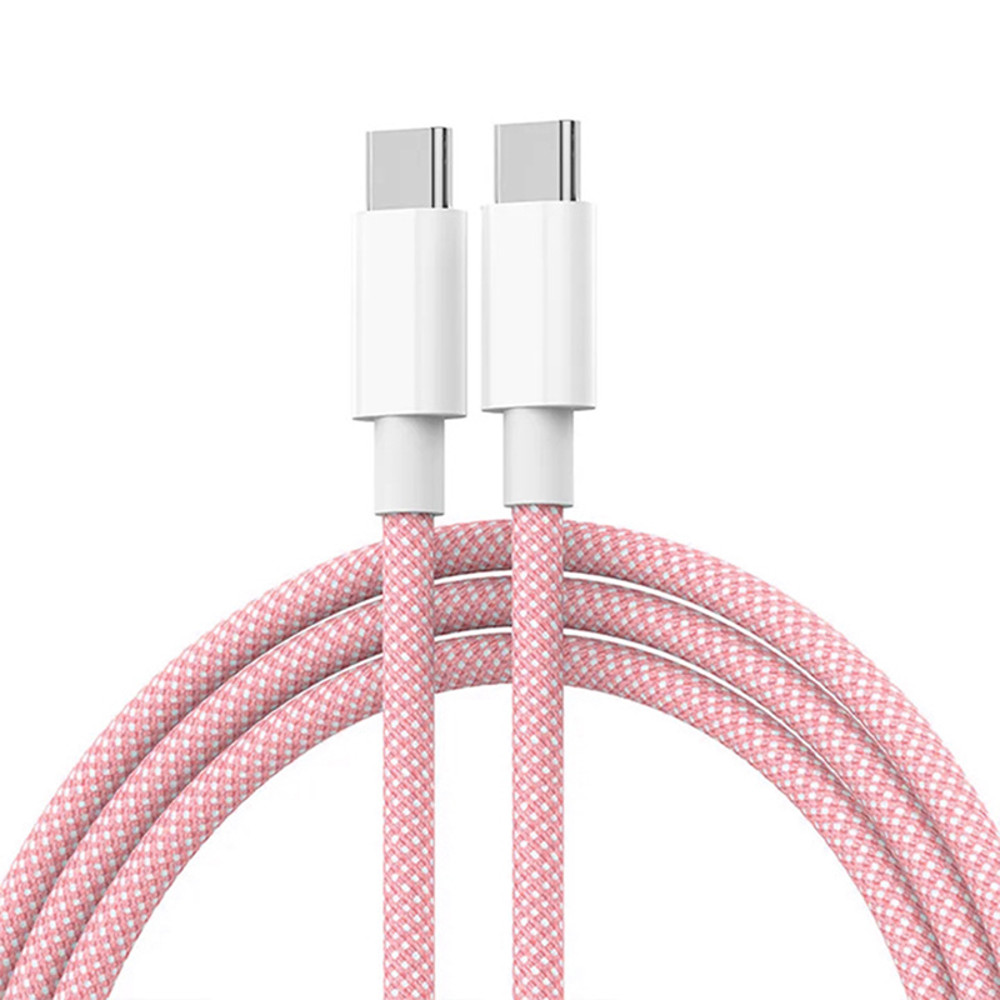 Mobile Phone Data Cable for iPhone, Android, Usb C to Type C Fast Charging PD 60W, Type C Braided Charger Cable