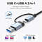Aluminum 7 in 1 USB Extender, USB Hub 3.0 USB C Hub, USB Splitter with USB 3.0, 4 X USB 2.0 and 2 USB C Ports