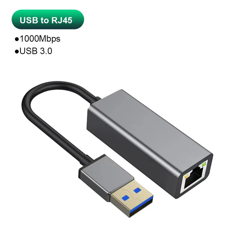 RJ45 USB 3.0 Pour MacBook PC, Adaptateur Ethernet USB Type C 1000Mbps, Windows XP 7 Cable Internet LAN USB Android