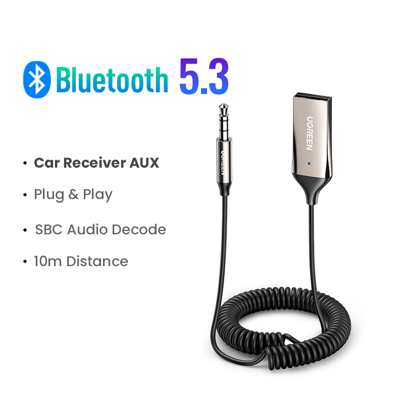 Hands-Free Bluetooth Receiver 5.3, Car Kits AUX Audio, Wireless Receiver for Car, 3.5mm Jack Music BT Transmitter