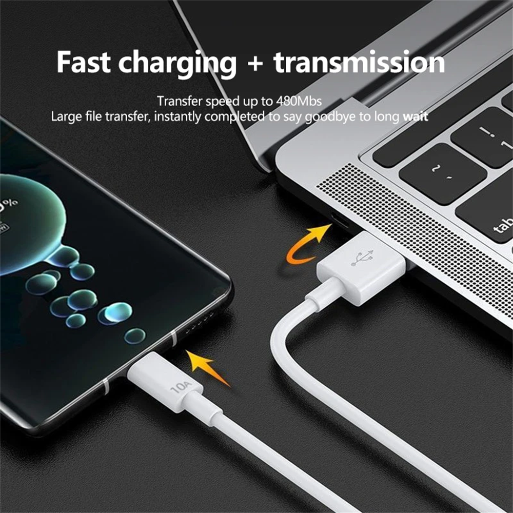 Quick Charge USB C Phone Charger, 10A 120W USB Type C Cable, Fast Charging Wire, Huawei Mate 40 Honor Xiaomi Samsung