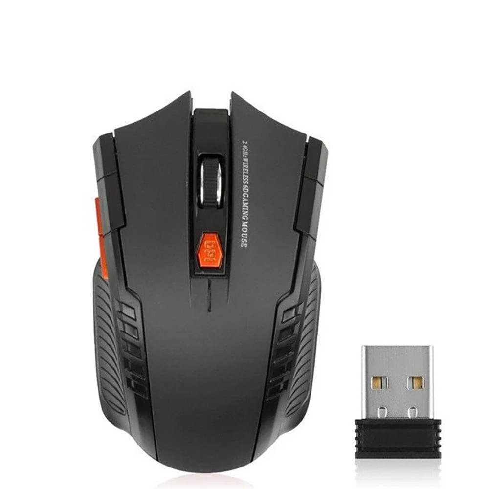 2.4GHz Wireless Optical Mouse, USB Receiver, 6 Button, Portable, Wireless Mouse for Laptops