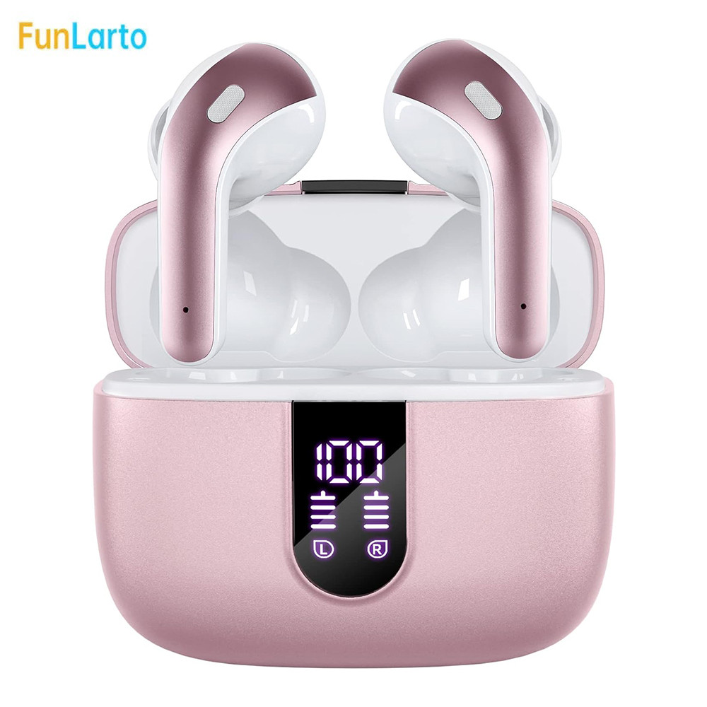 Bluetooth 53 Wireless Earbuds QuadMic Call Noise Reduction ENC 50H Playtime Wireless Earphones Blue 7