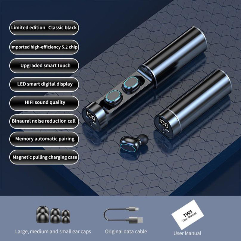 Waterproof TWS N21 Wireless Headphones, HD Noiseless Call Headset, Bluetooth In-Ear Earphones With Mic