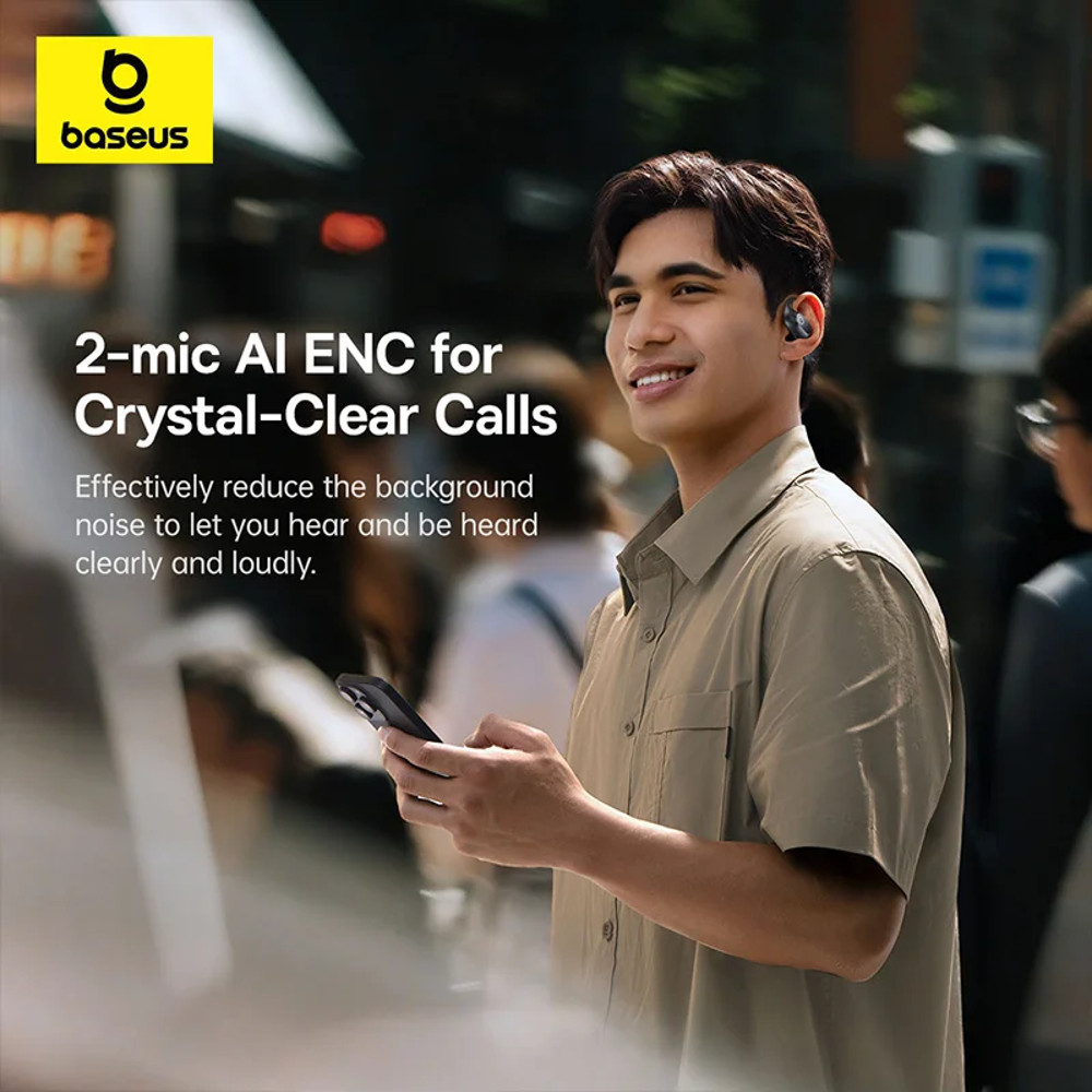 True Wireless OpenEar Baseus Eli 2i Fit Earphones Bluetooth 60 Ear Hooks IPX5 Waterproof Sports Bas 3