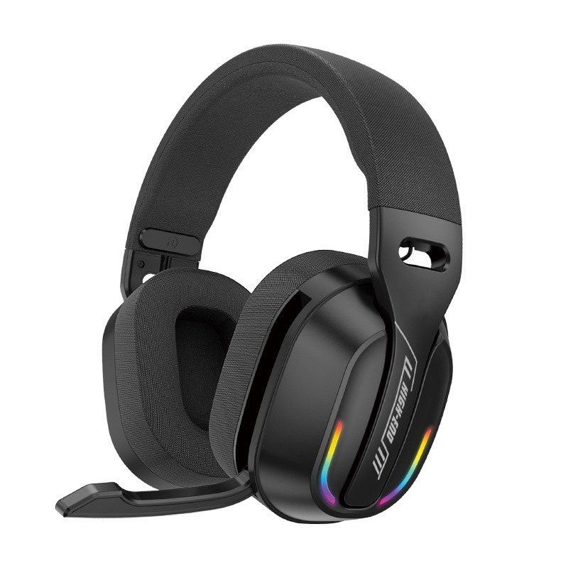 Bluetooth 5.4 Wireless Stereo Gaming Earphone B500 Over Ear Headset, Built-in Mic with RGB Light, Low Latency Headset