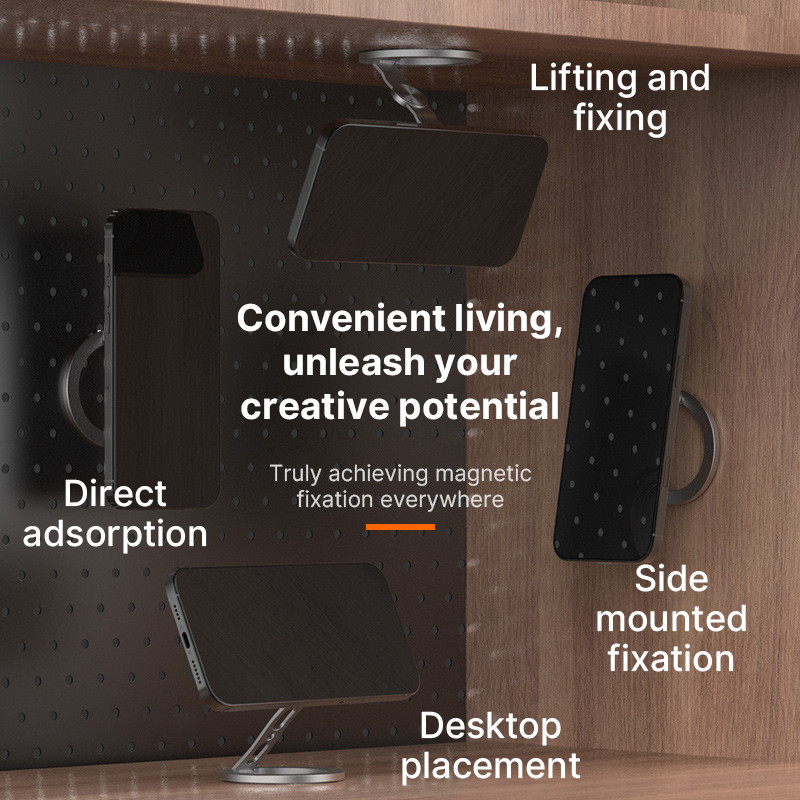 Magnetic Phone Ring Holder Double-Sided, iPhone Kickstand, Huawei Xiaomi Stand Grip Accessory