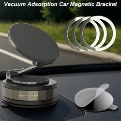universal 360° vacuum magnetic car phone mount, suction cup holder for iphone, samsung, xiaomi