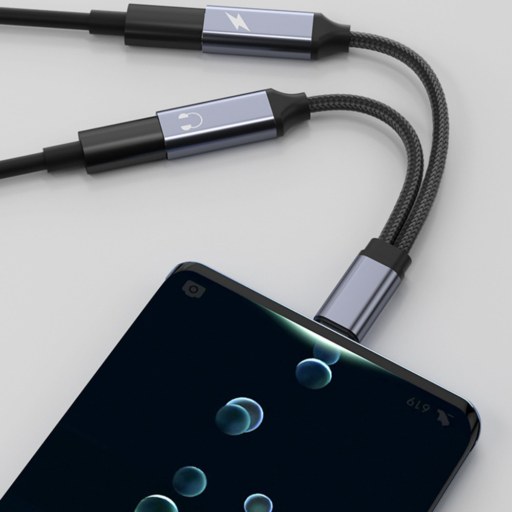 PD 60W Fast Charging USB Type C to 3.5 mm Audio Aux Adapter, Headphone Cable for iPhone 15, Samsung, Xiaomi