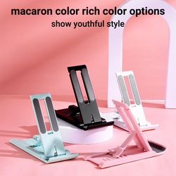 portable mini mobile phone stand, foldable desktop phone holder for iphone, samsung, xiaomi mobile phone support
