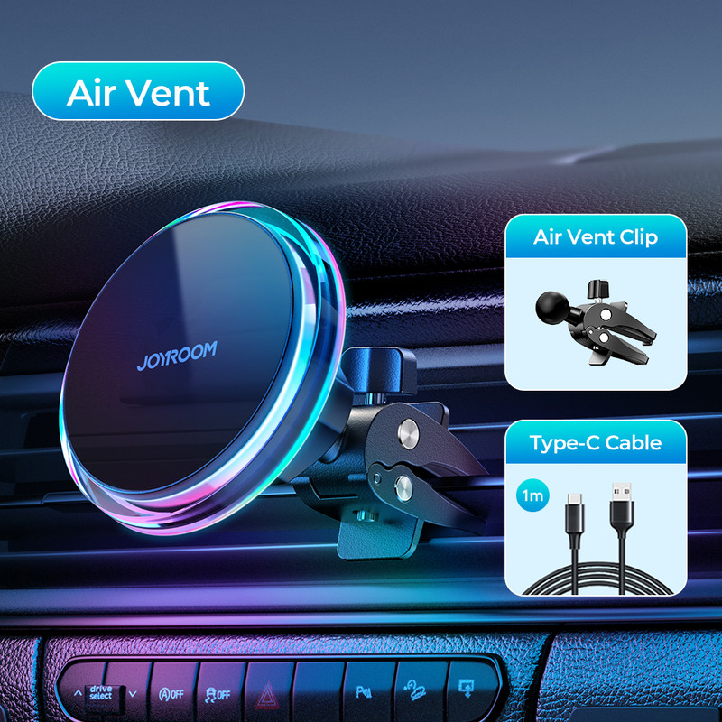 Wireless Charger For IPhone Fast Charging Car Charger Holder Colorful Magnetic Car Phone Holder 0