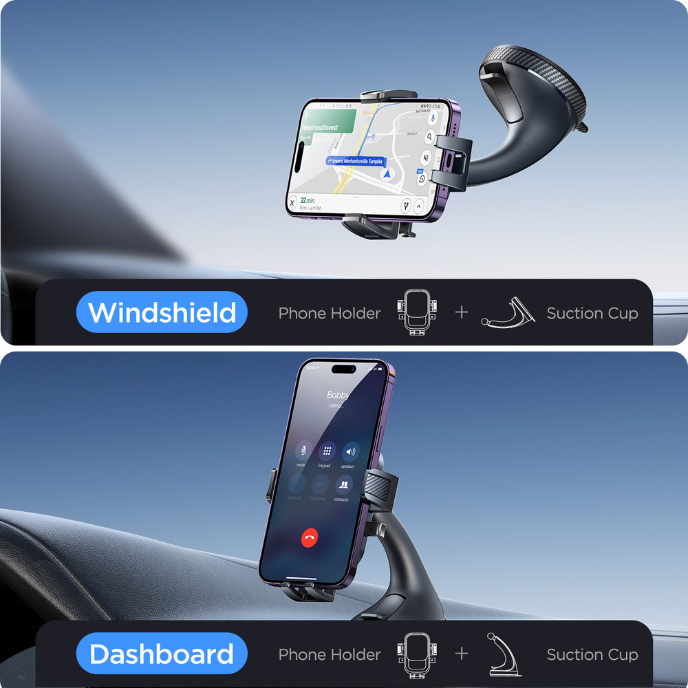 Dashboard Windshield 360 Rotation Strong Suction Hands Free Cell Phone Mounts Universal Phone Holde 6
