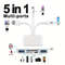 USB30 Type C Ligting OTG Camera Adapter 8 In 1 Universal Card Reader SD TF Slots Android IPhone IPa 1