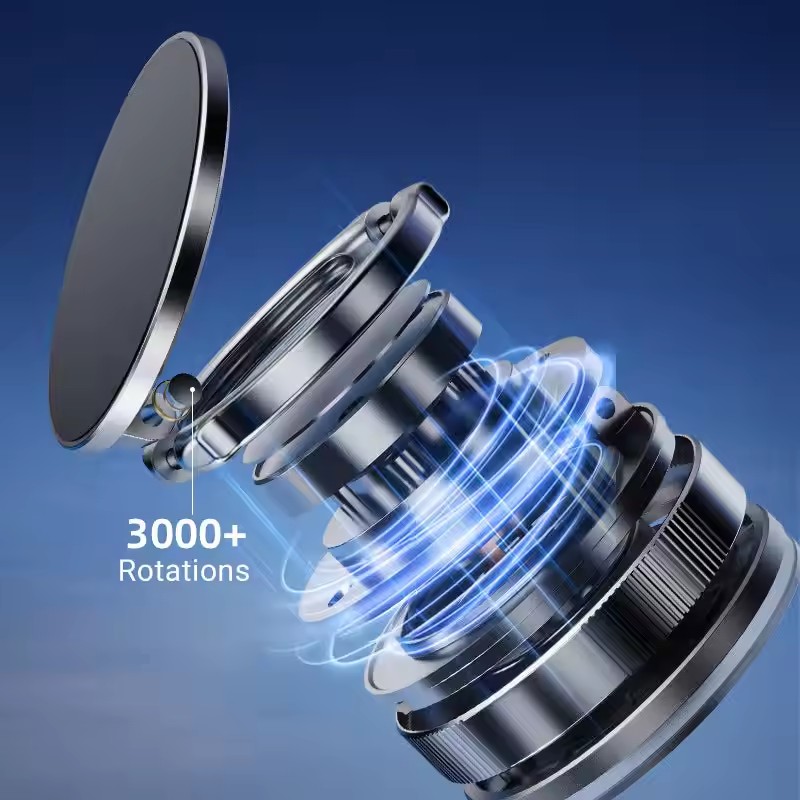 360 Degree Rotating Magnetic Phone Holder Strong Magnetic Adsorption Car Phone Stand Vacuum Suction 1
