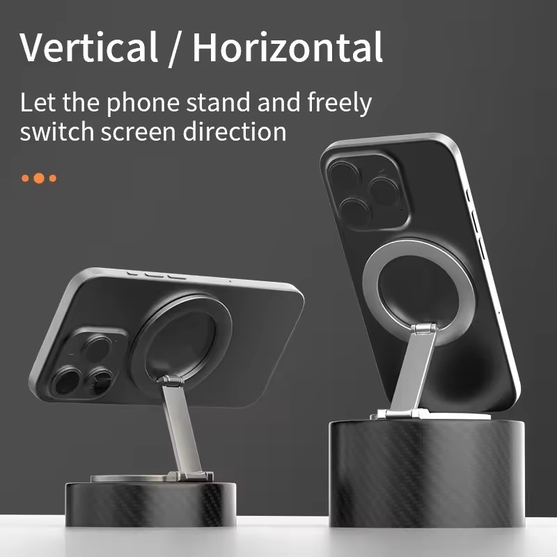 Universal Folding Car Holder Magnetic, Double Sided Magnetic Phone Ring Holder for Magsafe, Phone Accessories Support