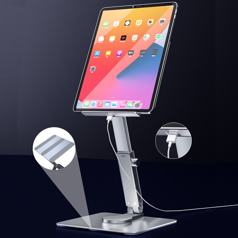 Adjustable Desk Holder Mount Riser Aluminum Tablet Stand 360 Rotating Folding For IPad Pro Air 4 Mi 3