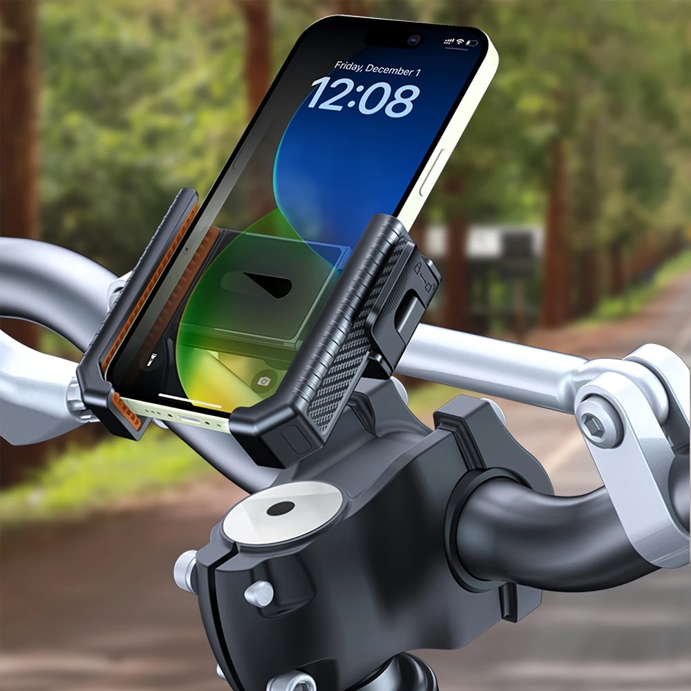 Bike Phone Holder Stand, Handlebar Mobile Phone Mount Clip, Shockproof GPS Support, Bicycle Motorcycle