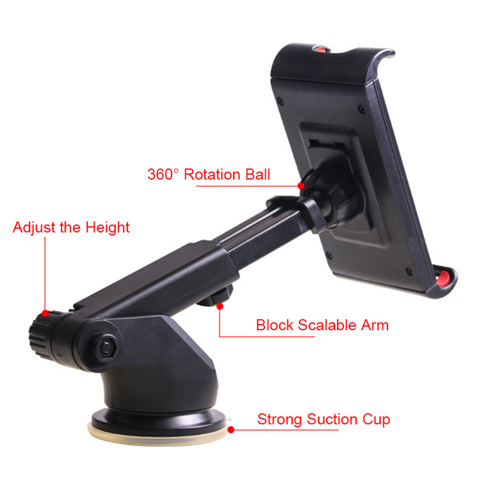 360 Rotation Car Phone Tablet Holder Sucker Mount Stand Stents For IPad Samsung XiaoMi ASUS 1