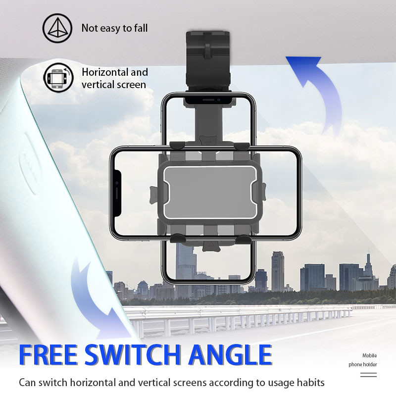 360 Degree Rotatable Retractable Phone Mount Stand, Universal Clip Car Phone Holder, GPS Dash Cam Smartphone Bracket