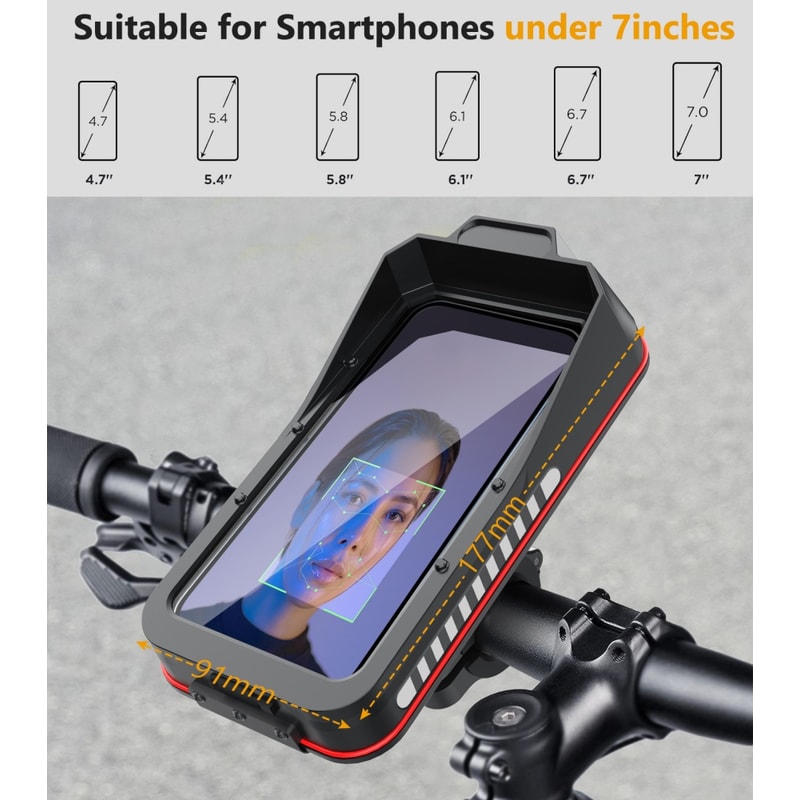 Phone Case Bag Waterproof Bicycle Motorcycle Touch Screen Bike Scooter Handlebar MTB Cellphone Moun 3