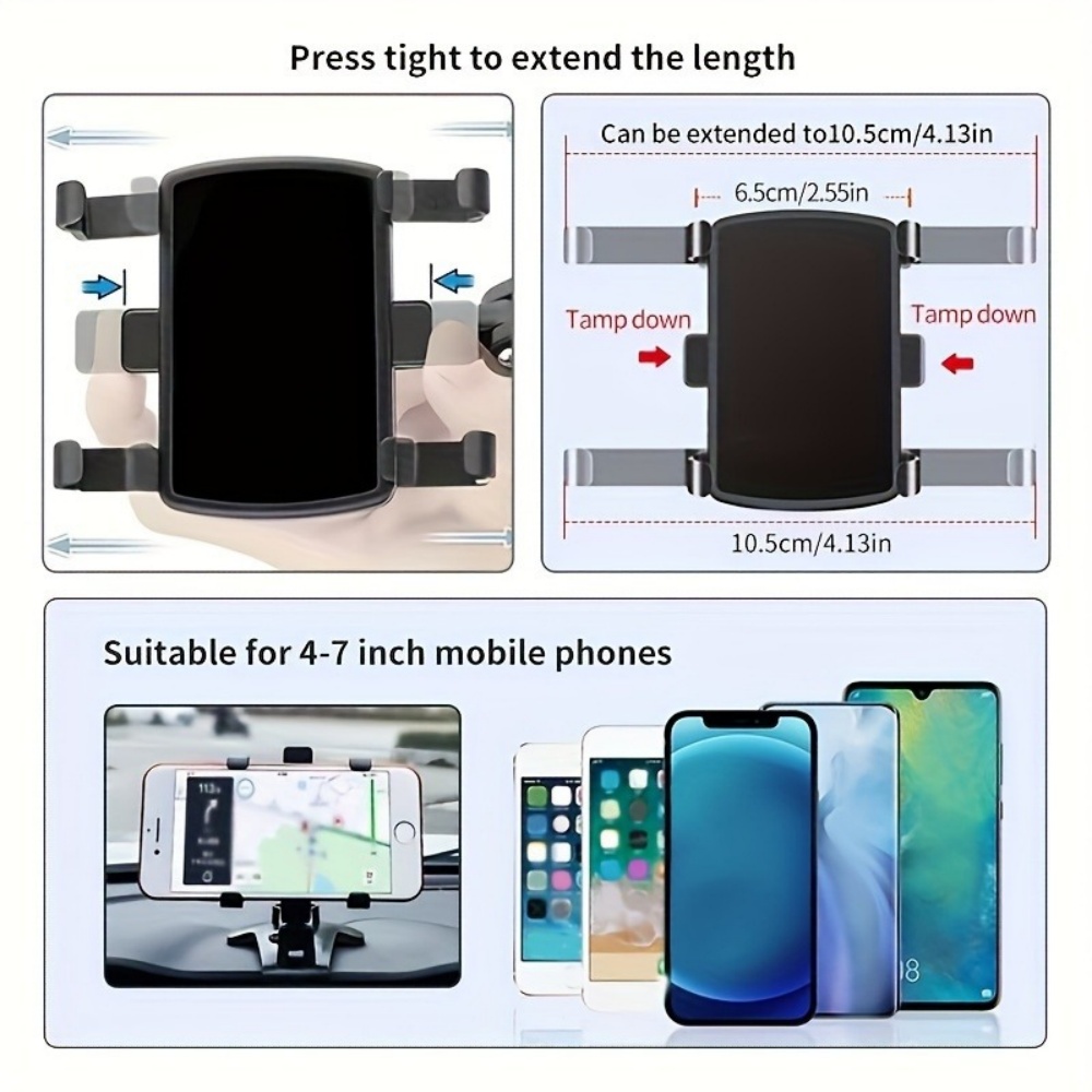 Universal Dashboard Car Phone Holder Stand, Car Clip Mount GPS Bracket, Car Mobile Phone Support in Car for Samsung