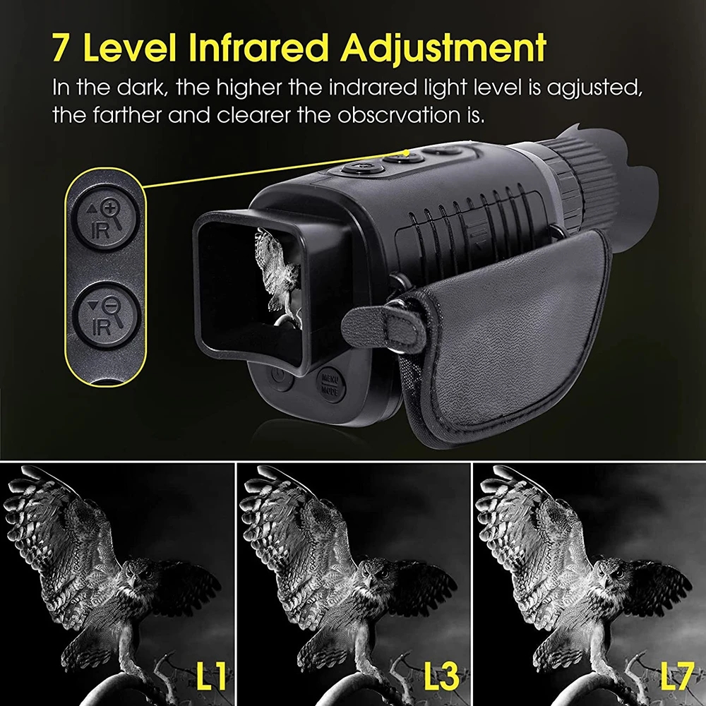 Infrared Camera 10X Digital Zoom Hunting Telescope Monocular Night Vision Device 1080P HD Outdoor S 3