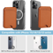 Leather Magnetic Card Holder Wallet for iPhone, 2 in 1 Magnetic MagSafe Wallet Stand with Adjustable Holder