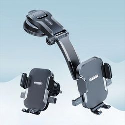 nano flexible silicone car phone holder, 360° rotation, foldable storage, charging port friendly