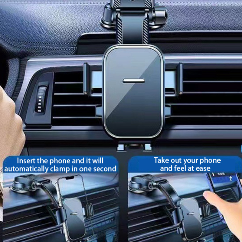 Nano Flexible Silicone Car Phone Holder, 360° Rotation, Foldable Storage, Charging Port Friendly