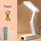 Energy Saving Rechargeable LED Reading Light, Portable Foldable Lamp With Clock